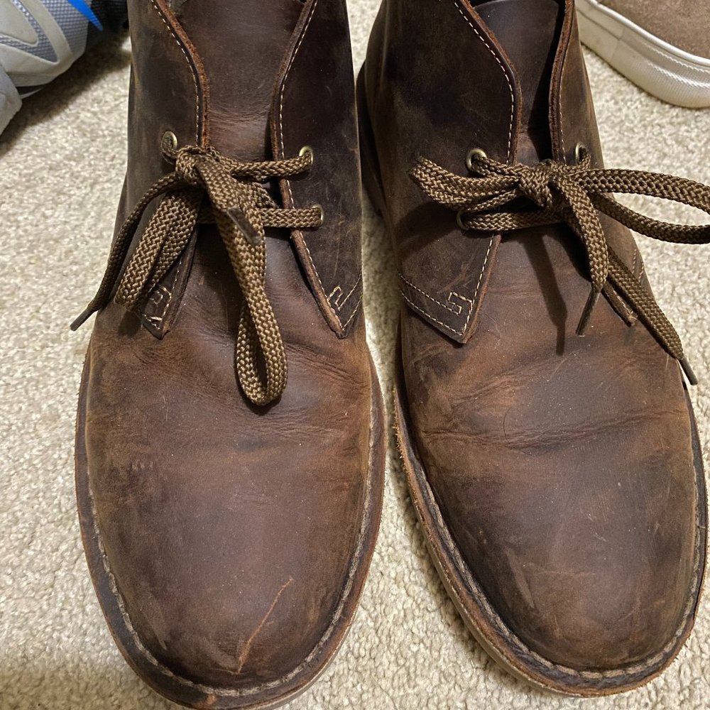 Clarks Men's Bushacre 3 Chukka Boot, Beeswax, 9.5 Wide